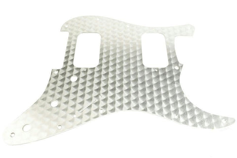 Fender 11-Hole 2HB Strat Pickguard - Engine Turned Clear